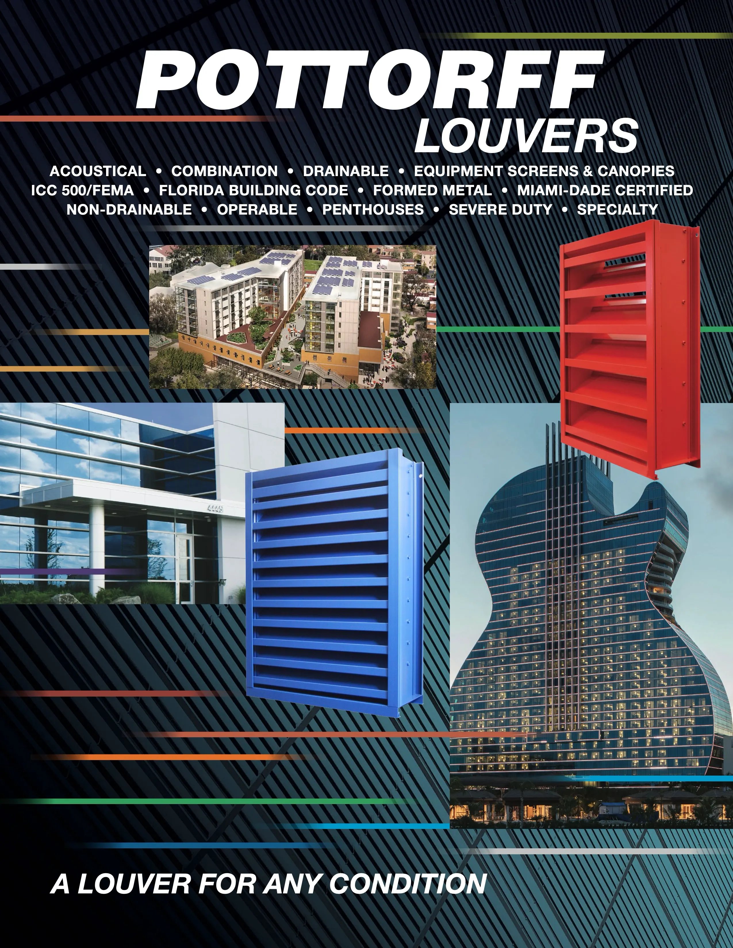 A technical overview of Pottorff’s full louver  line. Includes ratings and certifications