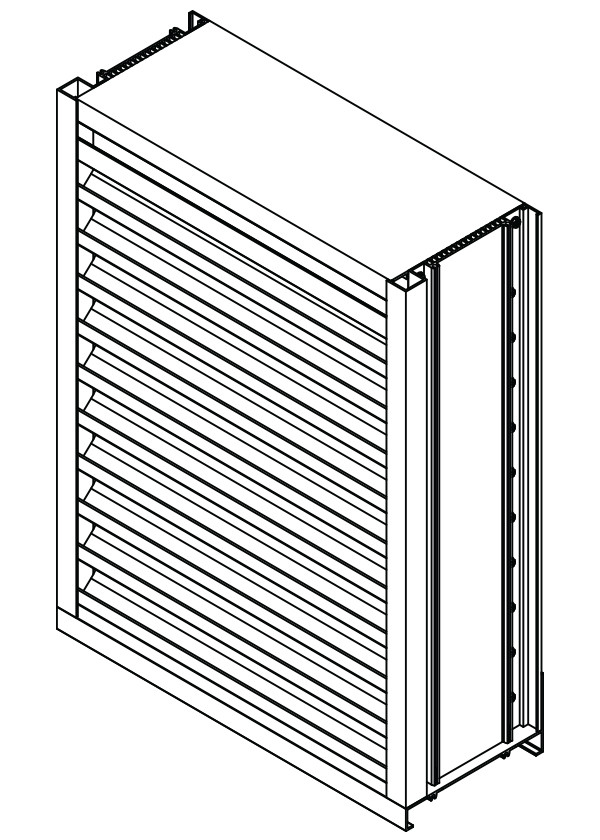 ECD-745 7" Deep - 45 Degree Horizontal Drainable Blade