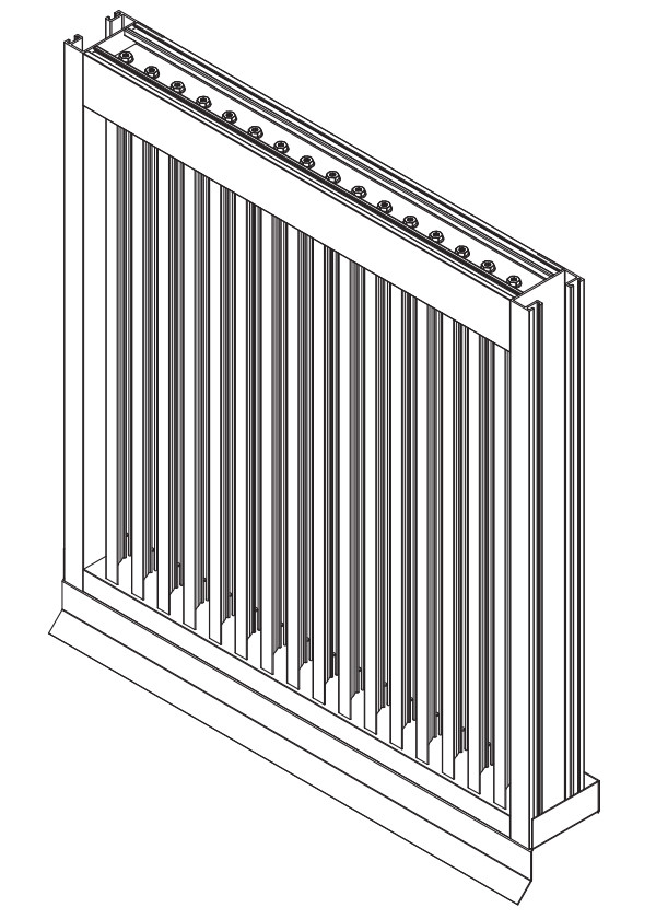 ECV-245 2" Deep - 45 Degree Vertical Blade