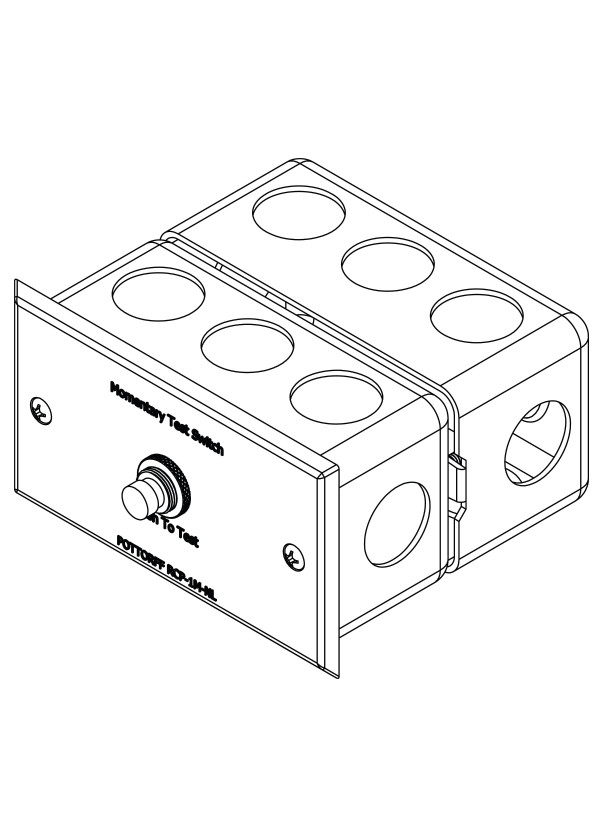 RCP-1M-NL Momentary Test Switch, No Position-Indicator Lights