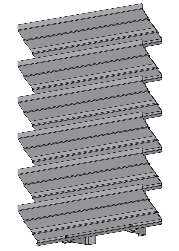 HJ-445 4" Deep - 45 Degree Horizontal Inverted J-Blade