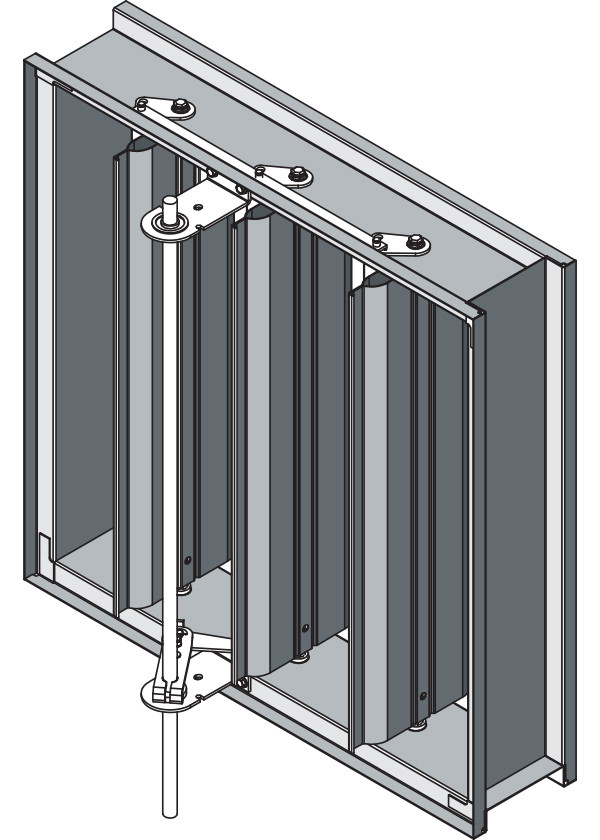 Airfoil Blade - Vertical Fire - Smoke Dampers