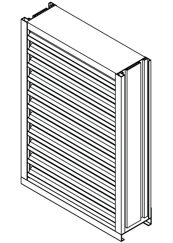 ECD-545 5" Deep - 45 Degree Horizontal Drainable Blade