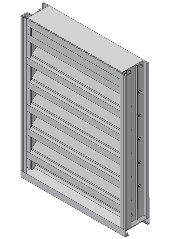 EFD-437-FL 4" Deep - 37-1/2 Degree Drainable Blade