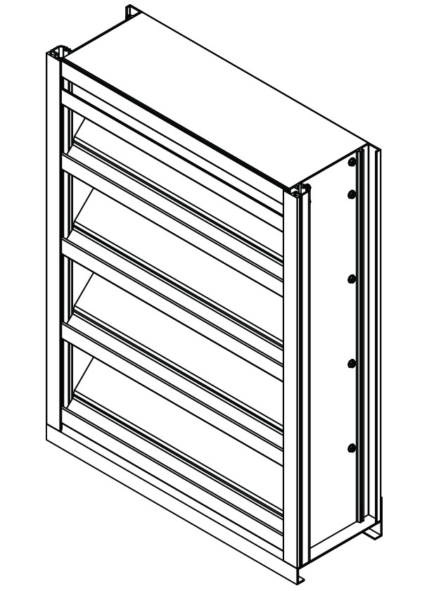 EFD-645 6" Deep - 45 Degree Drainable Blade