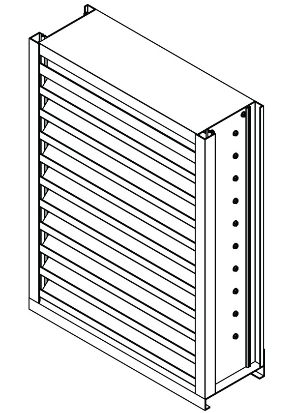 ECD-635 6" Deep - 35 Degree Horizontal Drainable Blade