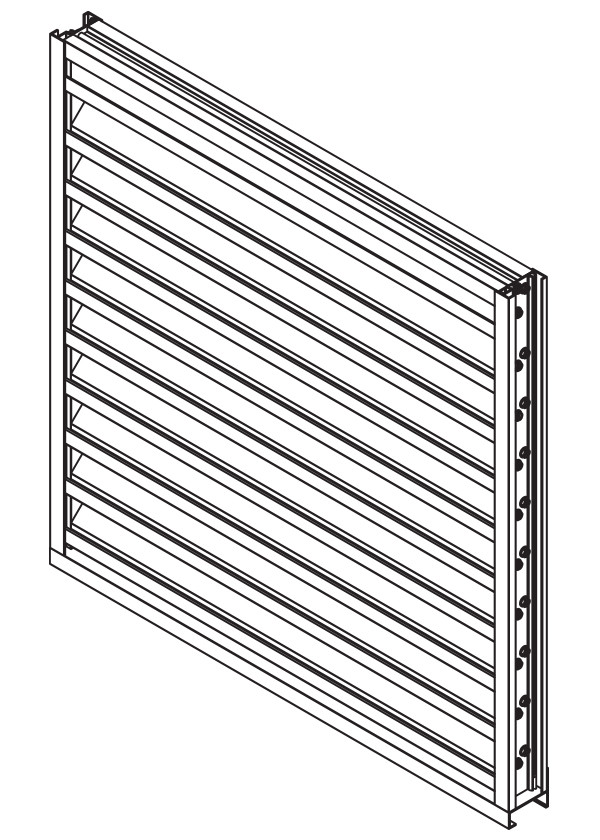 EFD-245 2" Deep - 45 Degree Drainable Blade