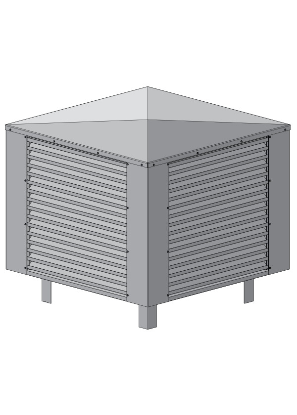 ECD-635-PH 6" Deep - 35 Degree Drainable Chevron Blade